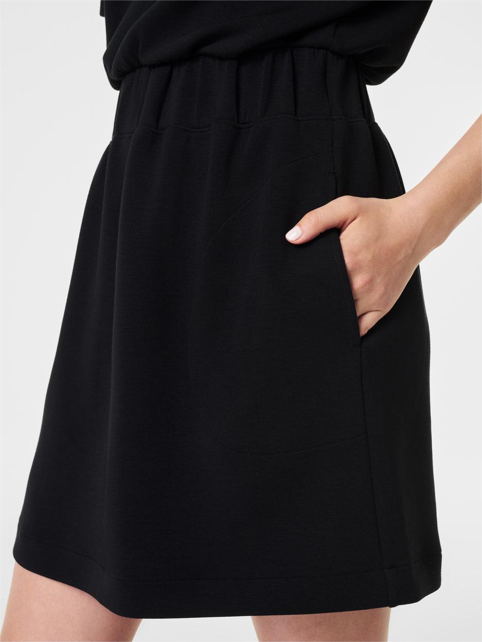 Casual Elastic-Waist T-Shirt Dress