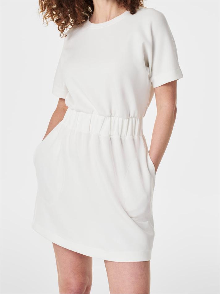 Casual Elastic-Waist T-Shirt Dress