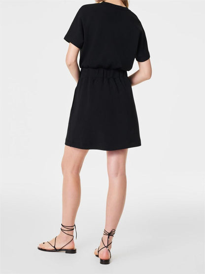 Casual Elastic-Waist T-Shirt Dress