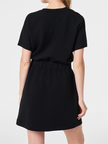 Casual Elastic-Waist T-Shirt Dress