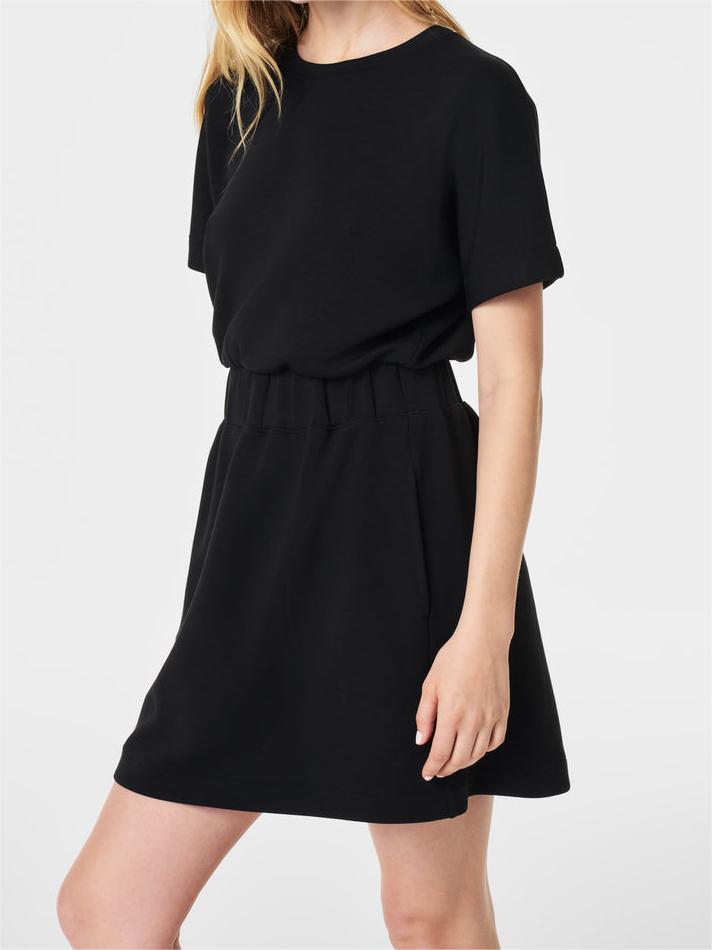 Casual Elastic-Waist T-Shirt Dress