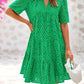 Women's Elegant Hollow Out Lace Ruffle Casual Mini Dress