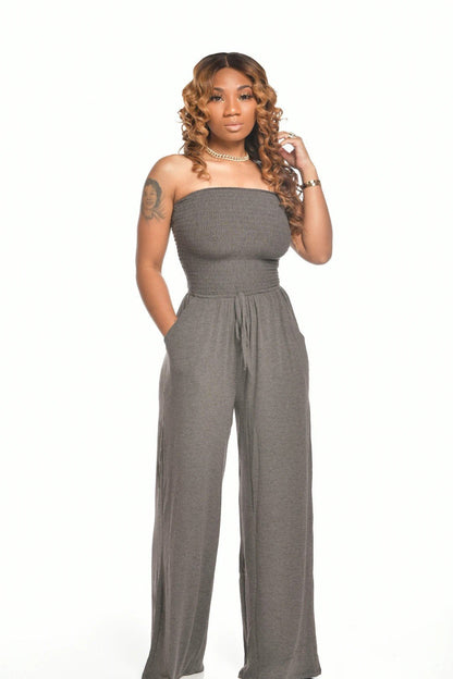 Shoulder waist jumpsuit