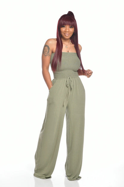 Shoulder waist jumpsuit