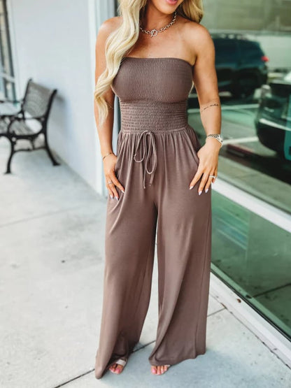 Shoulder waist jumpsuit