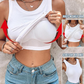 💖LAST DAY SPECIAL SALE💖Ribbed Stretchy Tank Top with Shelf Bra