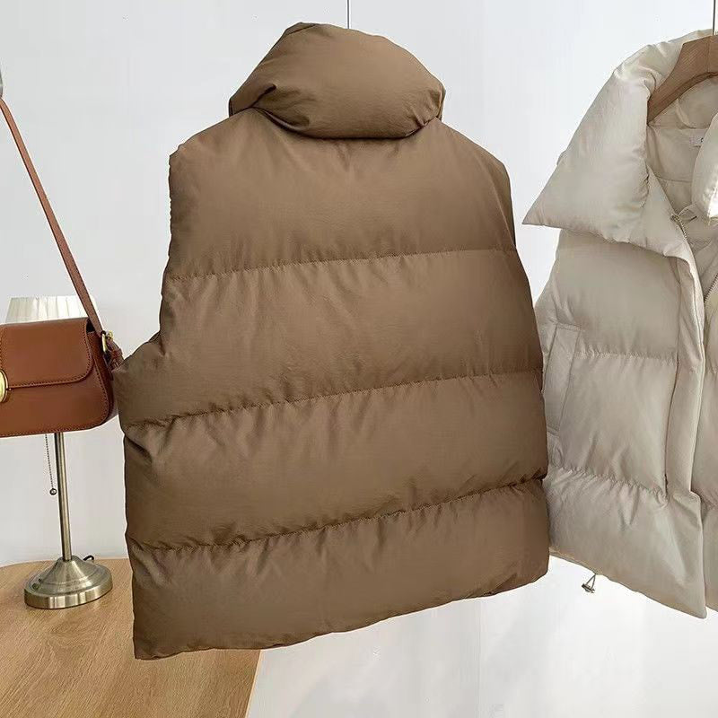 Women's Quilted Puffer Vest with Pockets