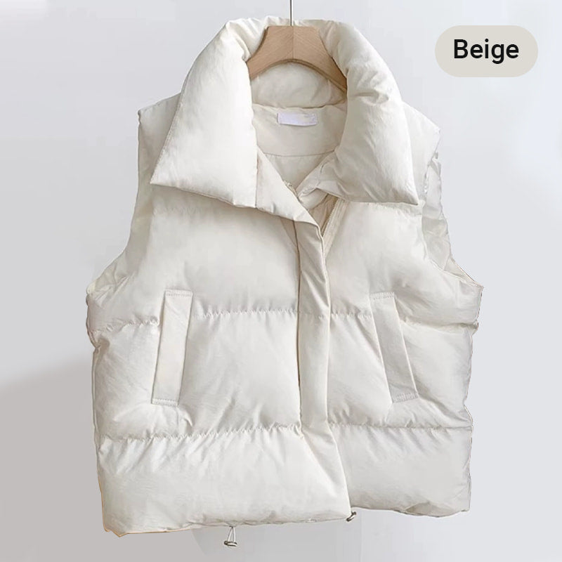 Women's Quilted Puffer Vest with Pockets