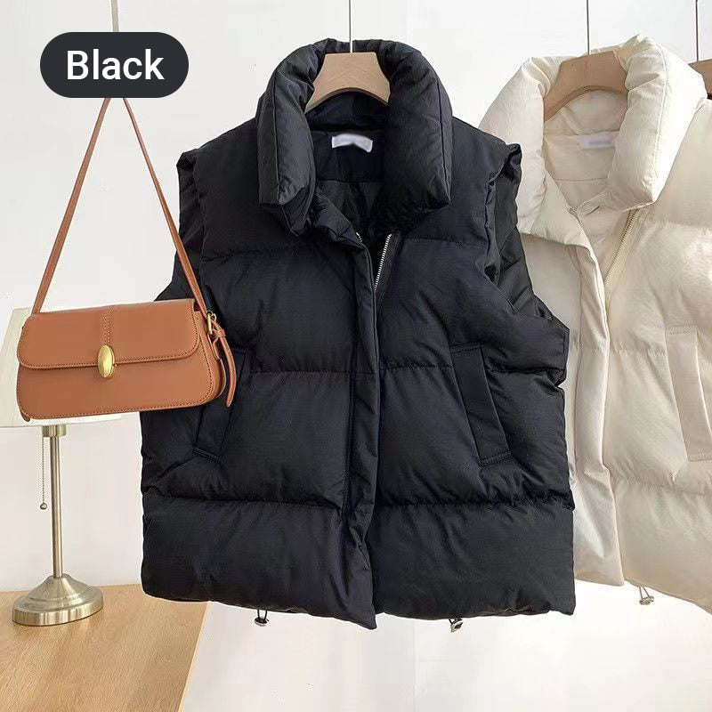 Women's Quilted Puffer Vest with Pockets