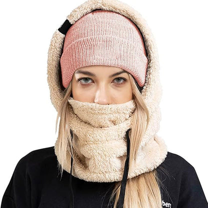 Unisex Warm Ski Hooded Scarf