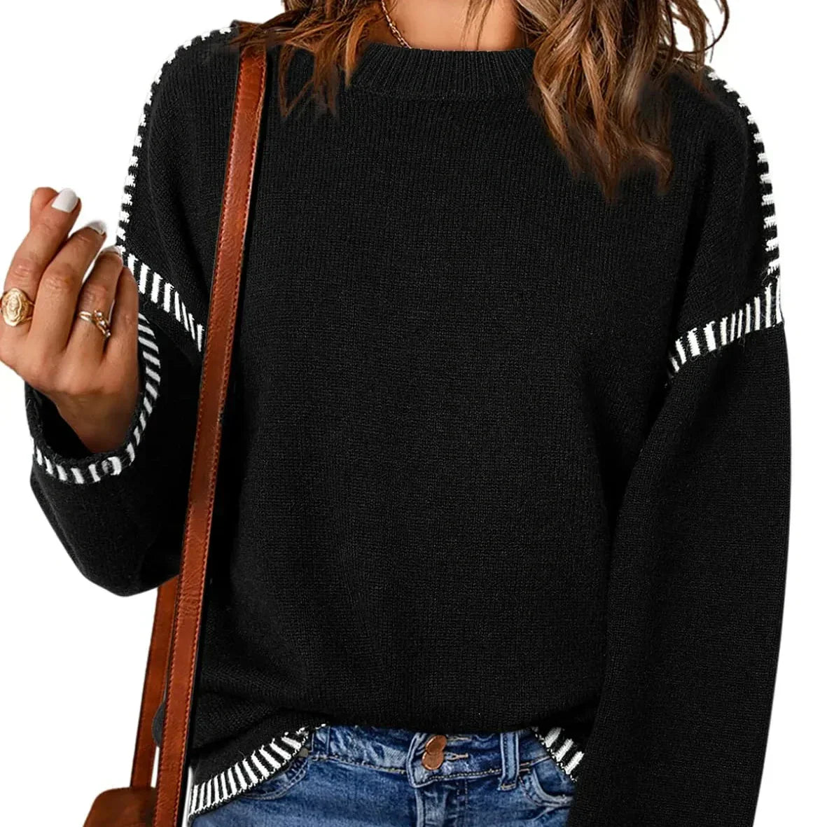 Women's Casual Knit Pullover Sweater