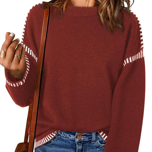 Women's Casual Knit Pullover Sweater