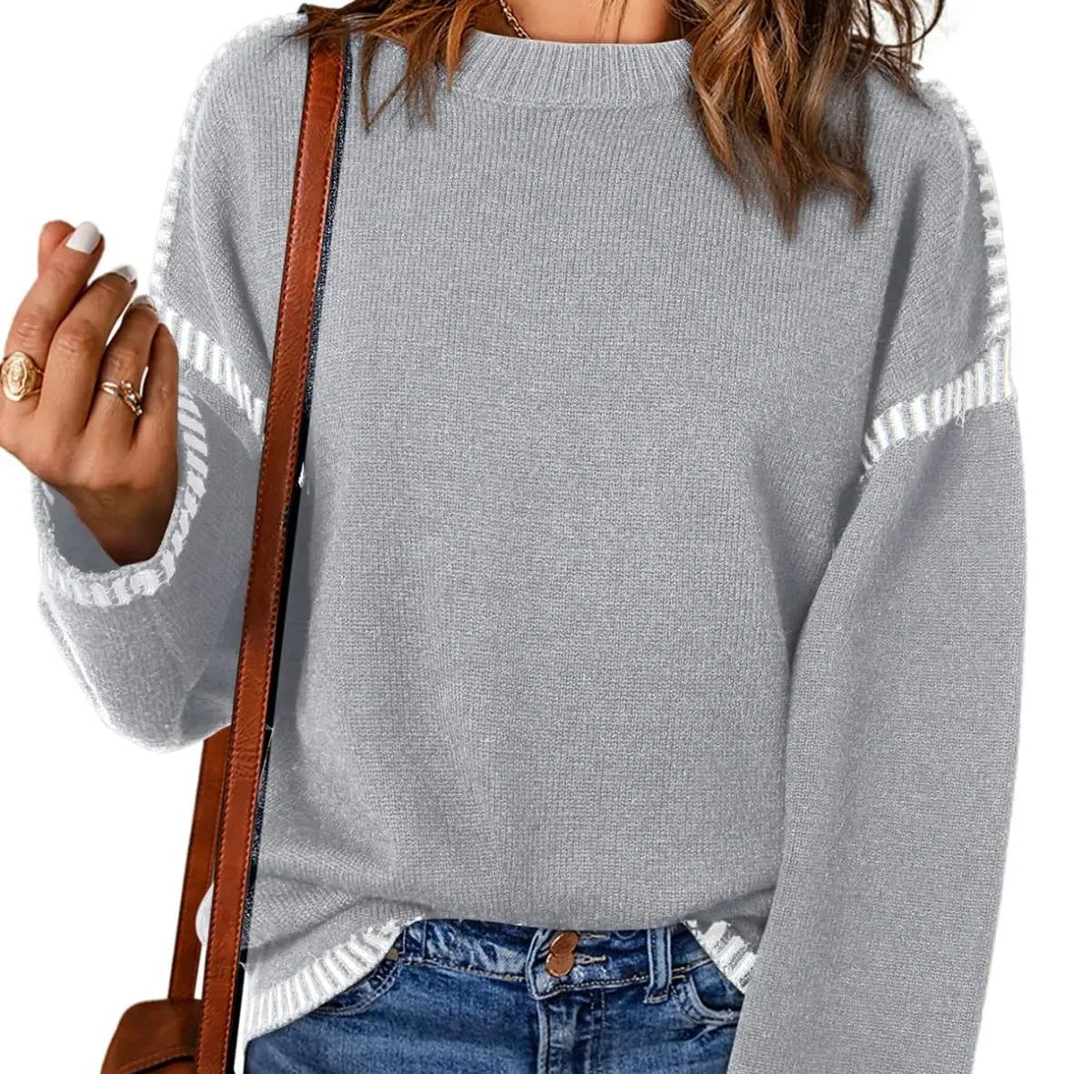 Women's Casual Knit Pullover Sweater