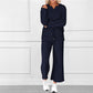 Women’s 2-Piece V-Neck Lounge Set with Pockets