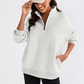 Womens Zip-Up Dropped Shoulder Sweatshirt