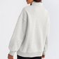 Womens Zip-Up Dropped Shoulder Sweatshirt