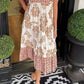 Women's Elegant Printed Ruffle Sleeveless Dress