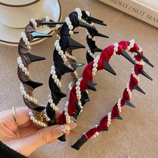 🔥2025 Hot Sale💟Vintage High Cranium Artificial Pearl Hairband