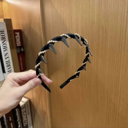 🔥2025 Hot Sale💟Vintage High Cranium Artificial Pearl Hairband