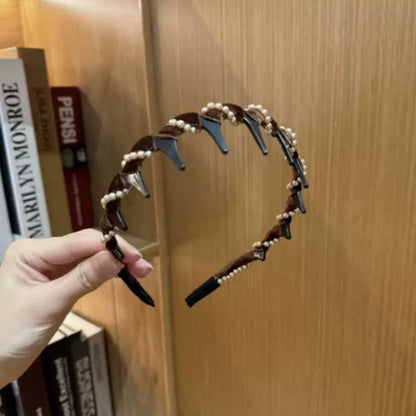 🔥2025 Hot Sale💟Vintage High Cranium Artificial Pearl Hairband