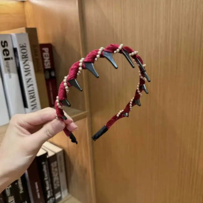 🔥2025 Hot Sale💟Vintage High Cranium Artificial Pearl Hairband