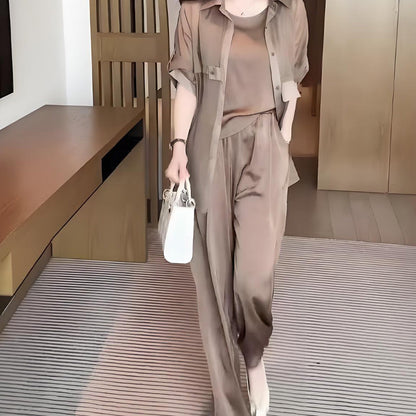 Women's 3-Piece Shirt Jacket, Vest and Pants Set—— 50% Off! While Stocks Last!⏳